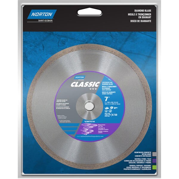 MTP 4.5" Wet Diamond Continuous Rim Saw Blade – 7/8" Arbor With 5/8" Reducer For Stone